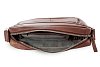Hnědý pánský kožený zipový crossbag 215-1792-40