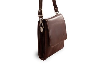 Malý hnědý kožený pánský crossbag 215-2189-40