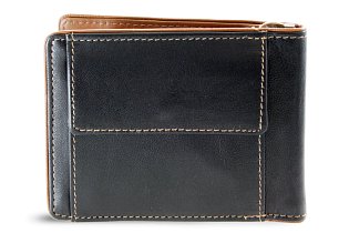 Černohnědá pánská kožená peněženka - dolarovka 519-8132-60/47