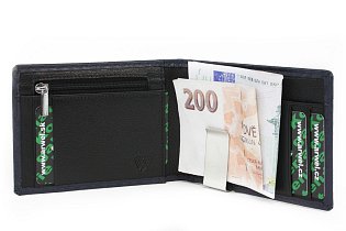 Modročerná pánská kožená dolarovka s klipem 519-1811-97/60
