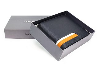 Tmavě modrá kožená pánská peněženka 513-1315-97