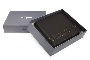 Tmavě hnědá pánská kožená peněženka 513-1311-47