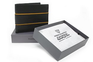 Černá kožená peněženka - dokladovka 513-1302-60/86