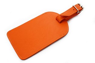 Oranžová kožená visačka na zavazadlo 619-5405-84