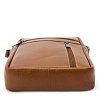 Světle hnědý pánský kožený zipový crossbag 215-1218-05