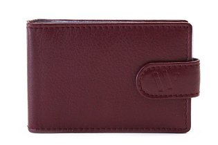 Burgundy dámská kožená dokladovka se zápinkou 514-0114-34