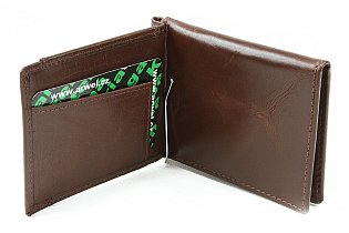 Tmavě hnědá pánská kožená peněženka - dolarovka 519-8103-47