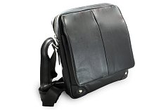 Velký černý kožený pánský crossbag 215-1918-60