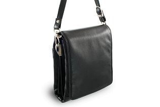 Velký černý kožený pánský crossbag 215-2185-60