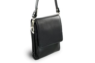 Malý černý kožený pánský crossbag 215-2189-60