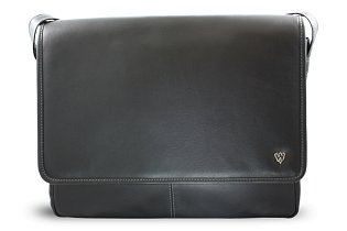 Černá kožená taška na notebook 212-6118-60