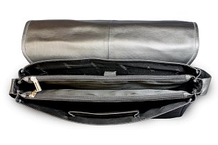 Černá kožená taška na notebook 212-6118-60