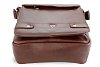 Malý hnědý pánský kožený crossbag s klopnou 215-1701-40