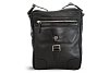 Černý pánský kožený zipový crossbag 215-1792-60