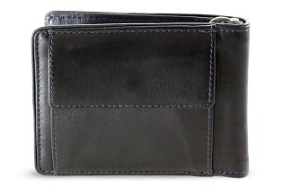 Černomodrá pánská kožená peněženka - dolarovka 519-8132-60/97