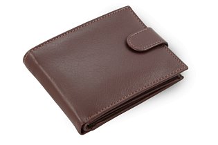 Tmavě hnědá pánská kožená peněženka se zápinkou 513-1904-47