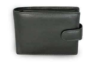 Černá pánská kožená peněženka se zápinkami 513-4404-60
