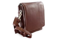 Velký hnědý kožený pánský crossbag 215-2185-40