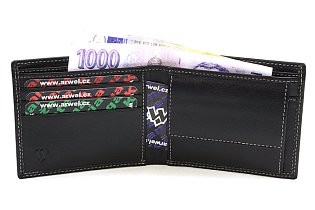 Černá kožená peněženka 513-9160-60