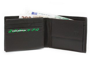 Tmavě hnědá pánská kožená peněženka 513-1311-47