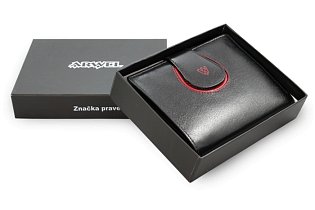 Černá dámská kožená peněženka s ozdobnou klopnou 511-1693-60/31