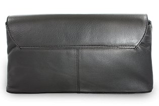 Černé kožené psaníčko s krátkým popruhem 214-1022-60