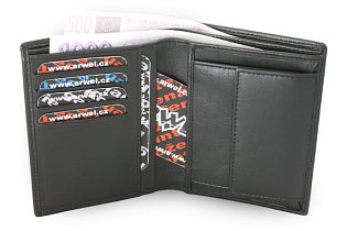 Černá pánská kožená peněženka - dokladovka 514-3220-60