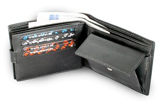 Černá pánská kožená peněženka se zápinkou 513-0406-60