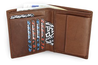 Tmavě hnědá pánská kožená peněženka - dokladovka 514-3221-47
