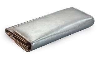 Stříbrná dámská psaníčková kožená peněženka s klopnou 511-2120-27