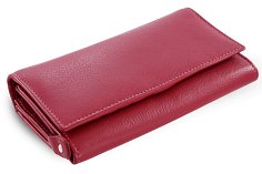 Burgundy dámská psaníčková kožená peněženka s klopnou 511-2120-34