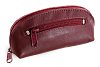 Burgundy kožená dvouzipová klíčenka 619-0367-34