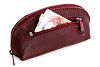 Burgundy kožená dvouzipová klíčenka 619-0367-34
