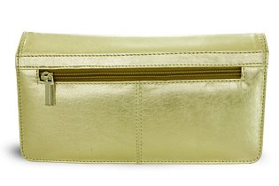 Zlaté kožené psaníčko s popruhem 214-4071-02