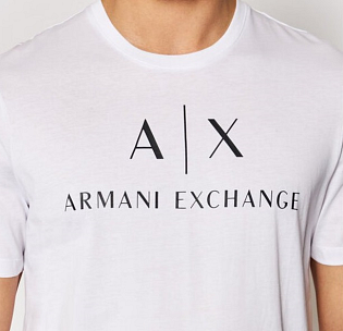 Pánské bílé tričko Armani Exchange XL