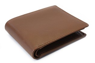 Hnědá kožená mini peněženka 513-0413A-40