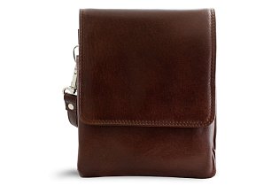 Malý hnědý kožený pánský crossbag 215-2189-40