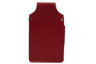 Červená kožené číšnické pouzdro pro flek 613-0407-31