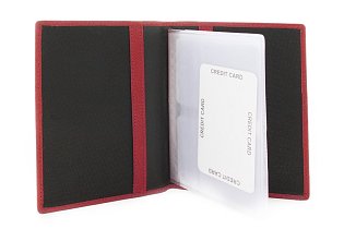Vínově červená kožená dokladovka 514-2408-34