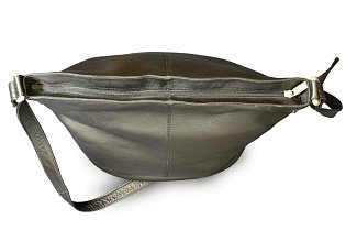 Černá dámská kožená zipová kabelka 212-4002-60