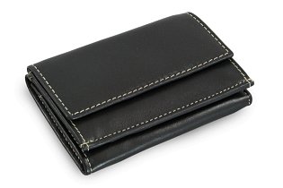 Černá dámská kožená mini peněženka 511-4392A-60