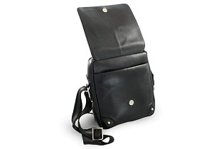 Velký černý kožený pánský crossbag 215-1918-60