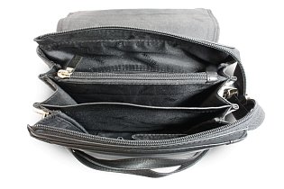 Velký černý kožený pánský crossbag 215-2185-60