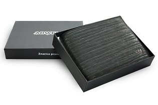 Černá pánská kožená peněženka ve stylu BAMBOO 513-4241-60