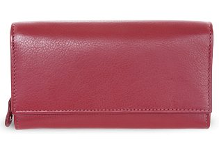 Burgundy dámská psaníčková kožená peněženka s klopnou 511-2120-34